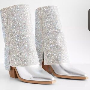 Azalea Wang Annabelle Western Rhinestone Boots